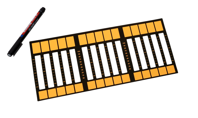 MA Magnetic plate for easy labeling of 15 faders (incl. Edding OHP pen)