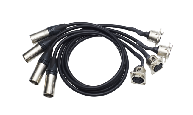 Adapterkabel-Set für MA 2Port / 4Port Node 4x Kabel DMX/XLR5 auf DMX (Länge 0.5m)