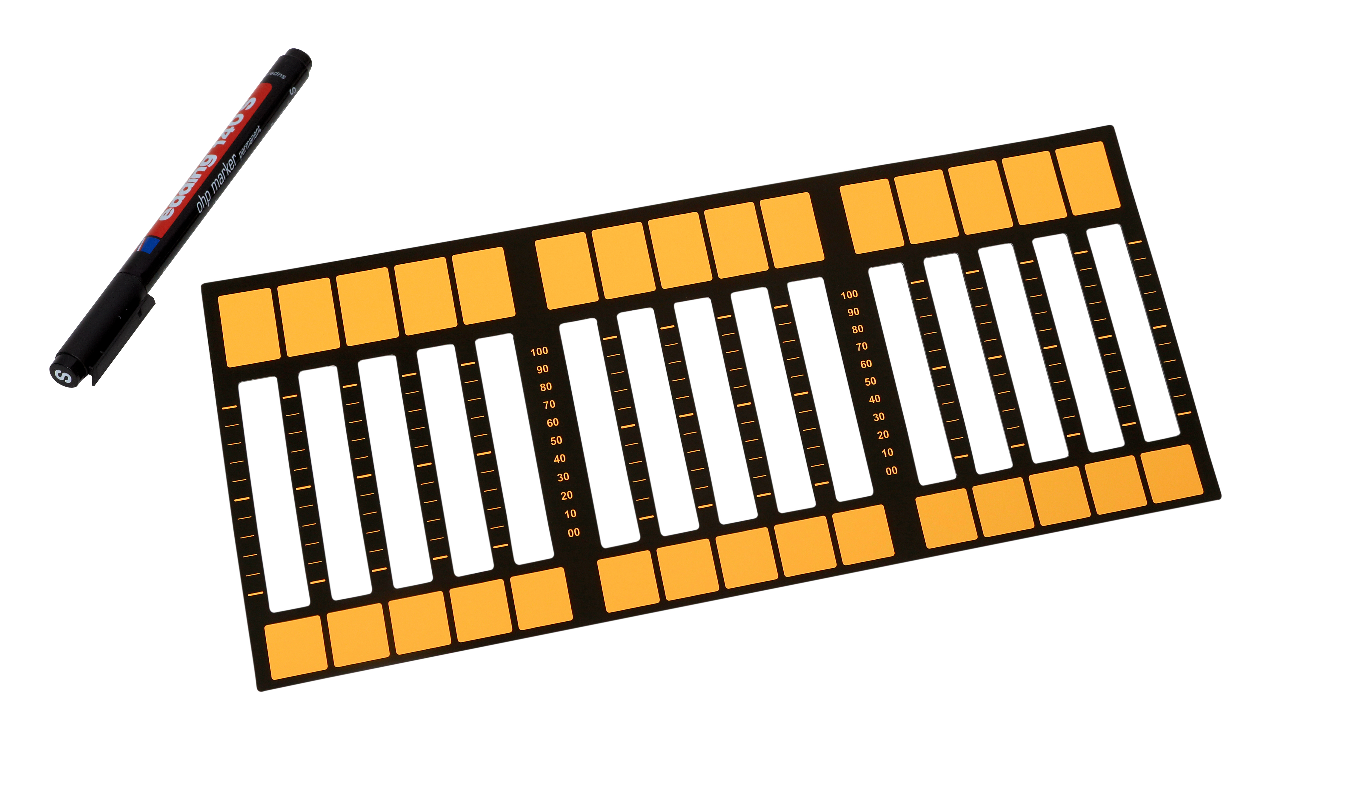 MA Magnetic plate for easy labeling of 15 faders (incl. Edding OHP pen)