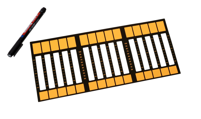 MA Magnetic plate for easy labeling of 15 faders (incl. Edding OHP pen)