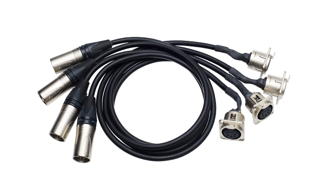 Adapter cable set for MA 2Port / 4Port Node 4x cable DMX/XLR5 to DMX (length 0.5m)