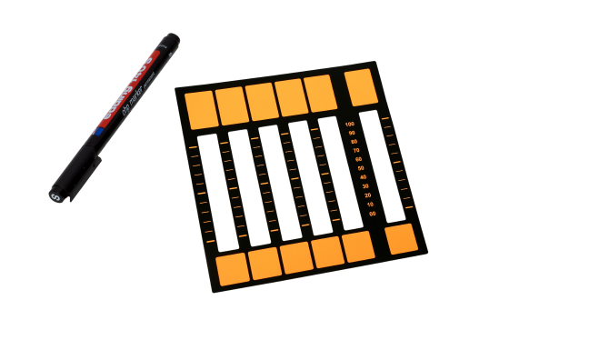 MA Magnetic plate for easy labeling of 6 faders (incl. Edding OHP pen)